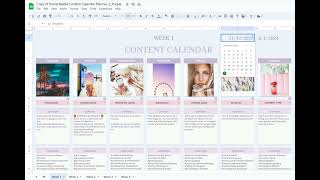 Social Media Content Calendar Google Sheets [upl. by Nirrak658]