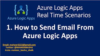 1 How to Send Email from Azure Logic Apps [upl. by Kenney212]