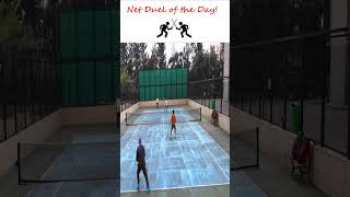 Net Duel of the Day tennis tennisshorts shorts reels tennisreels netplay faceoff [upl. by Nnayelhsa586]