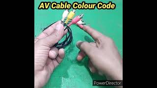 Audio video cable colour code  AV cable ki colour coding  shorts [upl. by Ecallaw]