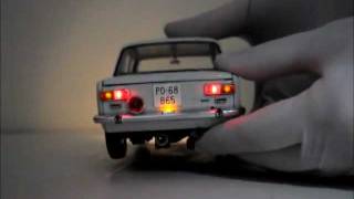 Fiat 124 Tuning LED Lights 118 Diecast [upl. by Arrotal]