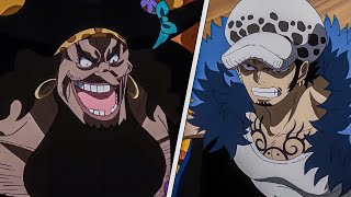 Law Met Blackbeard The Beginning of Law VS Blackbeard  One Piece 1092 [upl. by Lower]