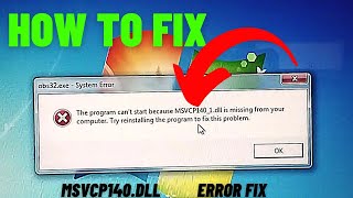 How To Fix MSVCP1401dll Is Missing Error On Windows 10 🔥 Or Windows 7 [upl. by Ylevol]