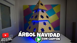 CÓMO HACER UN ÁRBOL DE NAVIDAD CON CARTÓN♻️Manualidades NavidadManualidades Reciclaje [upl. by Nongim]