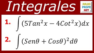 INTEGRALES TRIGONOMÉTRICAS  Ejercicios 5 y 6 [upl. by Aronaele648]