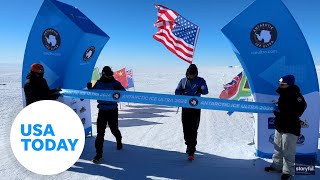 American runners set 100mile running record in freezing Antarctica [upl. by Enyrhtak]