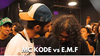 MC Kode vs EMF  Rap battle  Spit dope  Roots [upl. by Ecnatsnok]