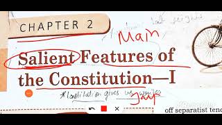 class 9 civics chapter 2 Salient features of the constitution [upl. by Adnirak]