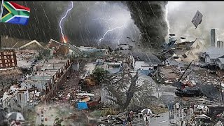 South Africa is being devastated Huge EF3 tornado destroys houses and vehicles [upl. by Silvia156]