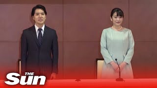 Japans Princess Mako ditches royal status to marry university sweetheart [upl. by Eluk299]