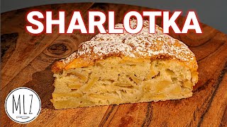 EASY RUSSIAN APPLE CAKE SHARLOTKA RECIPE [upl. by Cammi]