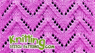 HowToKnit Chevron Lace Knitting [upl. by Fihsak]