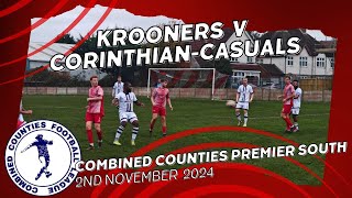 Match Highlights  Camberley Town v Corinthian Casuals  CCL Premier Division South  2nd Nov 2024 [upl. by Adnwahsor]