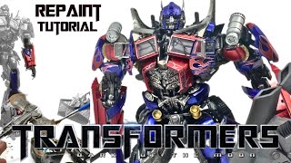 Repaint Tutorial DOTM Optimus Prime KO ThreeZero MC003F  Transformers DARK OF THE MOON [upl. by Letram653]