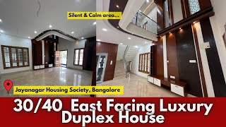 3040 Duplex House For Sale in Bangalore  Luxury House  Jayanagar Housing Society  Bangalore [upl. by Sekyere]