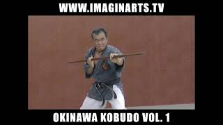 Okinawa Kobudo vol 1  Kumi Bo Ni  sensei Zenei Oshiro [upl. by Jollenta]