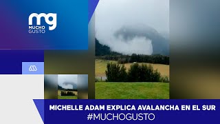 MuchoGusto  Registro captó avalancha en localidad de Peulla Michelle Adam explica este fenómeno [upl. by Benildis]