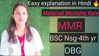 MMR Maternal Mortality RateSubOBG Bsc Nsg4 yr Nursingbasiceducation [upl. by Michey]