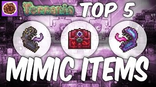 Terraria Top 5 Mimic Drops  13 Hallowed Crimson Corruption Mimic [upl. by Musihc846]