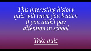 World History Quiz [upl. by Alisha]