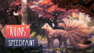 Ruins  SPEEDPAINT  Photoshop CC [upl. by Kcireddor]