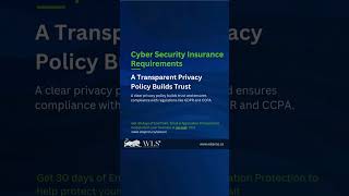 Privacy Policy  Cybersecurity Insurance Requirement [upl. by Annuhsal]