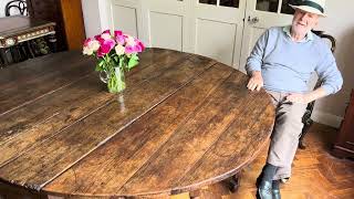 Rare Large English 17th Century Walnut Gateleg Table [upl. by Odine280]