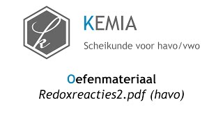 Oefenmateriaal Redoxreacties2pdf havo [upl. by Luehrmann]