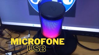 Microfone condensador RGB pra canal no Youtube ME6S [upl. by Severin548]