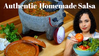 AUTHENTIC MEXICAN SALSA recipe  THE BEST SALSA EVER  RED salsa recipe  AMAZING salsa recipe [upl. by Gaughan]