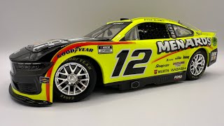 Review 2024 Ryan Blaney 12 MenardsGreat Stuff Ford Mustang Dark Horse 124 NASCAR Diecast [upl. by Yhtomot946]