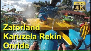 Zatorland Karuzela Rekin  4K Onride POV  Shark carousel  Wasserkarussel Fahrgeschäft [upl. by Johnsten]