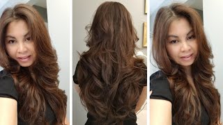 How to cut your own hair at home in long layers  Easy Long Layers Haircut [upl. by Clotilde]