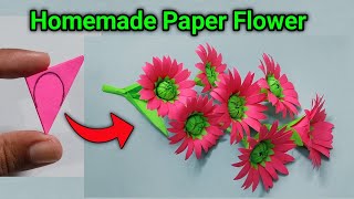 Very Easy Paper Flower Craft  Paper Flower Making Step By Step  DIY Flower Craft [upl. by Hallette]