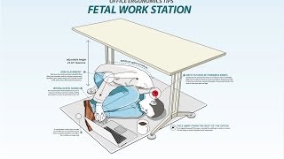 More Office Workers Switching To Fetal Position Desks [upl. by Remmer]