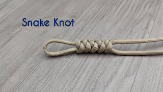 How to Tie a Paracord Snake Knot [upl. by Aisats]