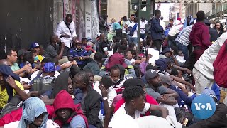 Migrant Crisis Swells in NYC as Asylum Seekers Camp Outside  VOANews [upl. by Nydnarb452]