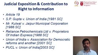 mod03lec14  Legislating the Right to Information Background and Challenges V [upl. by Eissat]