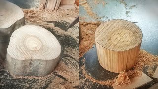 Cutting Irregular Wood into Circles  A Perfectly Satisfying DIY Project [upl. by Annawot]