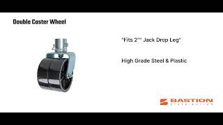 Bastion Distribution One New 6quot Double Caster Wheel  2000LB Capacity  Swivel [upl. by Carlen]