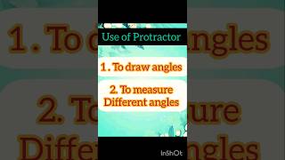 Use of ProtractorHow to draw angles maths geometry angle shorts [upl. by Arte197]