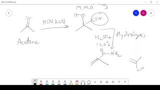 Synthesis of methyl methacrylate [upl. by Ladew]