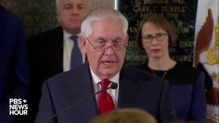 WATCH Tillerson delivers farewell remarks at State Dept [upl. by Nawk]