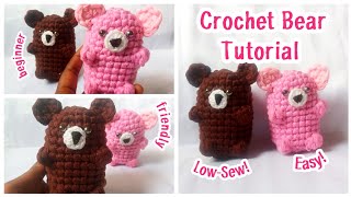 Quick amp Easy Beginner Friendly Crochet Teddy Bear Tutorial  LowSew Crochet Amigurumi Tutorial [upl. by Elohcin]