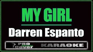 My Girl  Darren Espanto KARAOKE [upl. by Werdna]