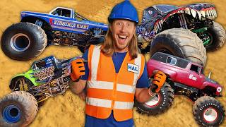 Monster Trucks for Kids  Handyman Hal goes to Monster Truck Show [upl. by Gnanmas22]