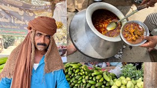 Buying vegetables from market and morning breakfast village food [upl. by Retsevlis22]