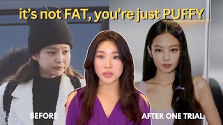 How to reduce puffy face and water weight in ONE day 🐡 [upl. by Ardnahcal561]