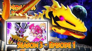 Dinosaur King Season 3  FULL Ep1  meet Eocarcharia Boss  AwakenNew Power ENDING [upl. by Onitrof]