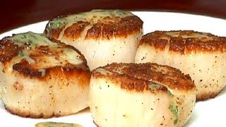 How to Saute Scallops With Wine Butter amp Garlic  Entree Recipes [upl. by Sheeb641]